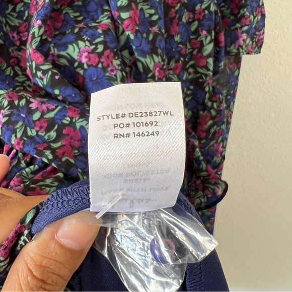 Lulu’s Evalina floral ruffle smocked high neck midi dress NWT size extra small - Picture 7 of 9